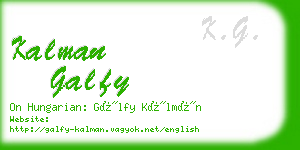 kalman galfy business card